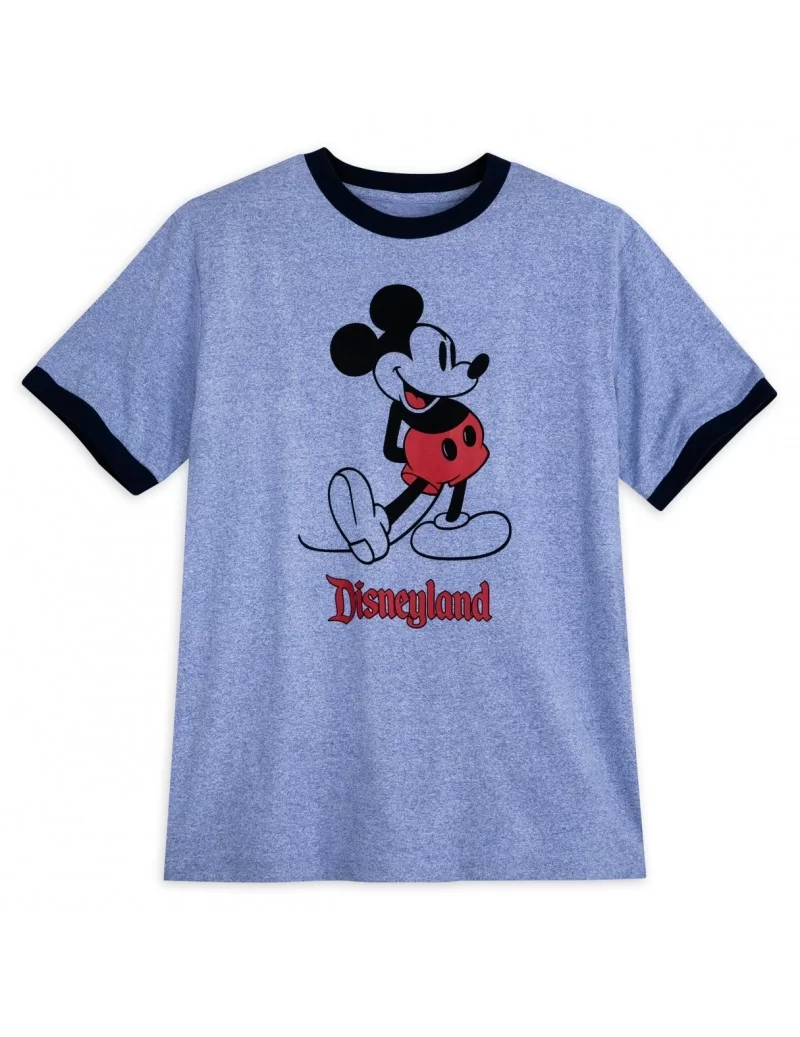 Mickey Mouse Classic Ringer T-Shirt for Adults – Disneyland – Blue $9.24 MEN
