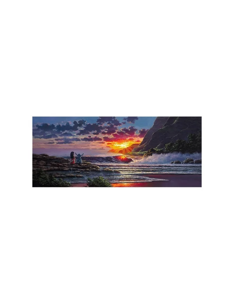 ''Lilo and Stitch Share a Sunset'' Gallery Wrapped Canvas by Rodel Gonzalez – Limited Edition $58.80 HOME DECOR