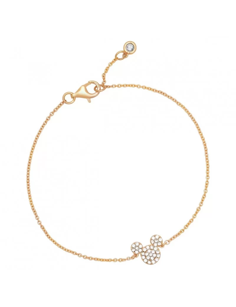 Mickey Mouse Icon Bracelet by CRISLU – Yellow Gold $26.60 ADULTS