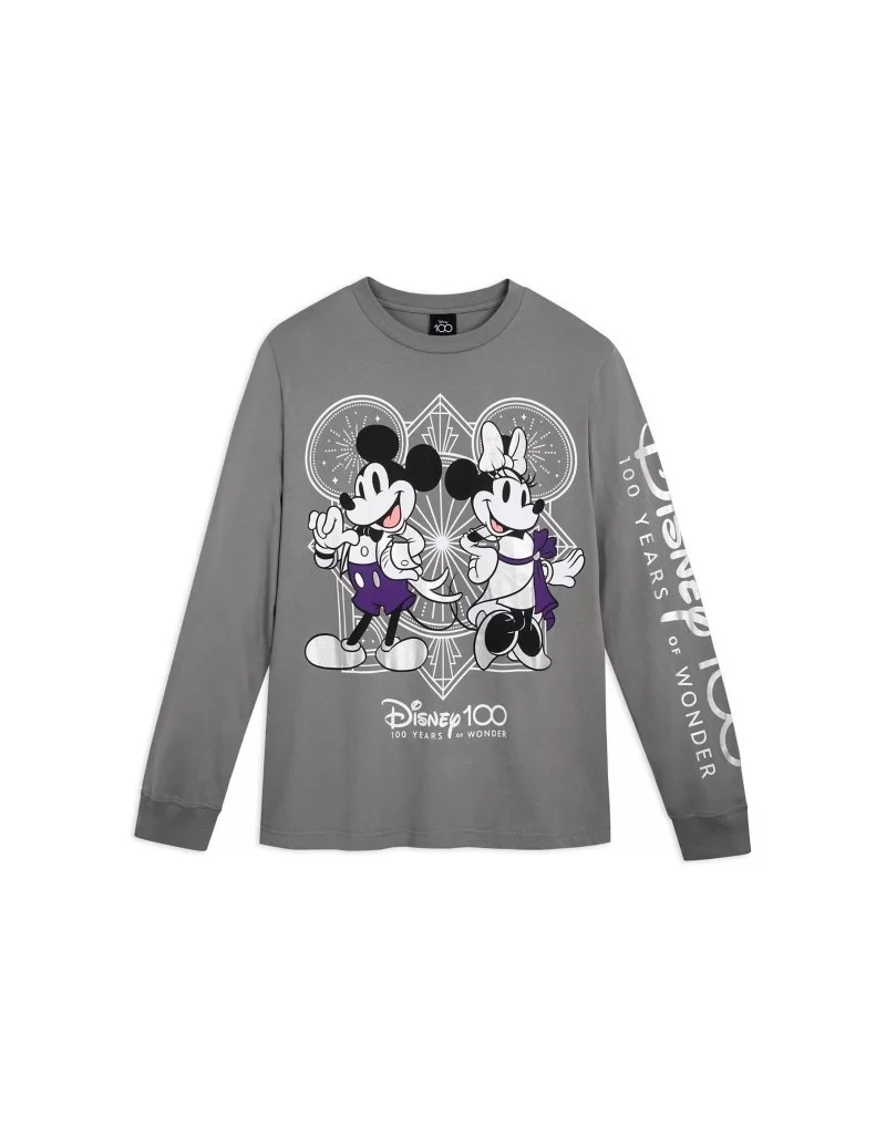 Mickey and Minnie Mouse Disney100 Long Sleeve T-Shirt for Adults $10.80 WOMEN