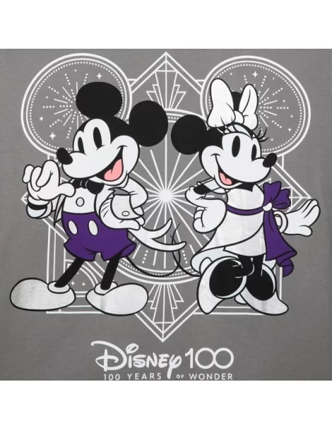 Mickey and Minnie Mouse Disney100 Long Sleeve T-Shirt for Adults $10.80 WOMEN
