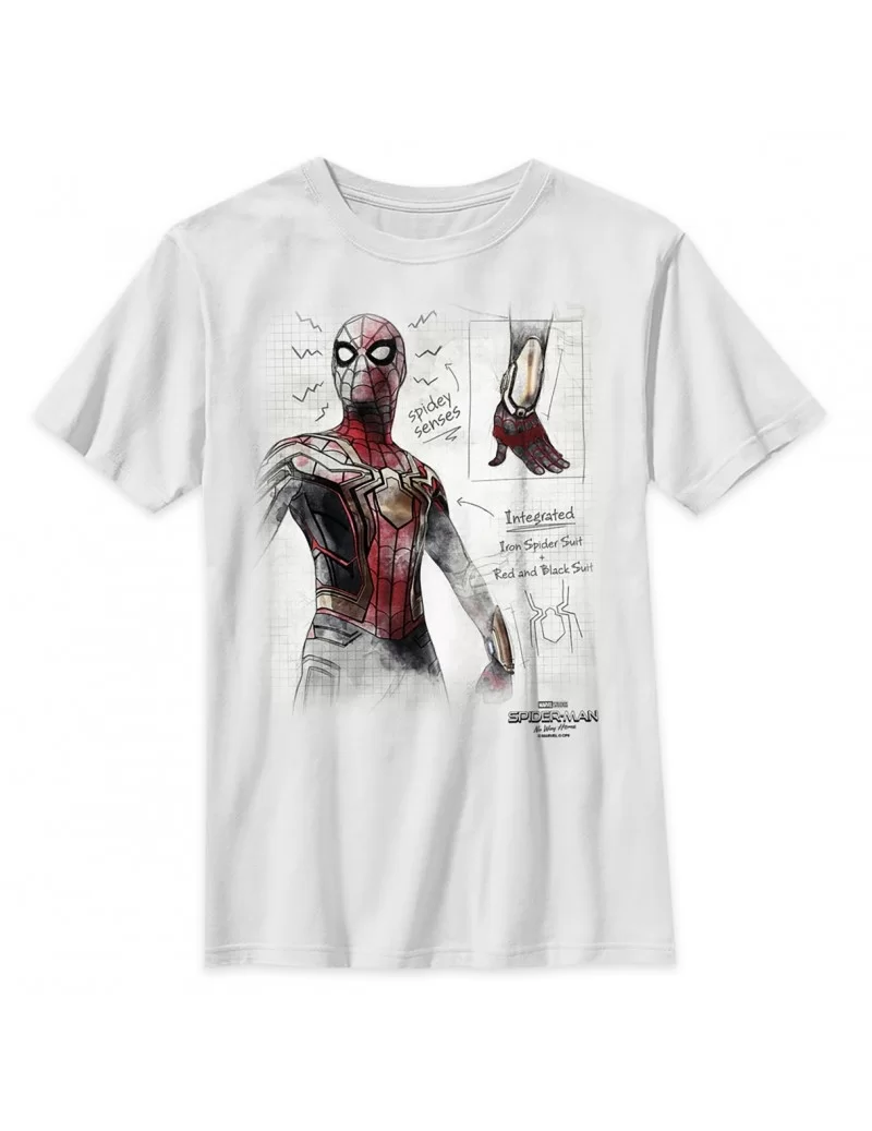 Spider-Man Sketch T-Shirt for Kids – Spider-Man: No Way Home $7.36 BOYS