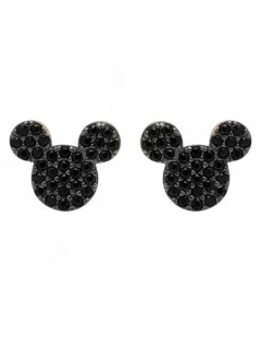 Mickey Mouse Black Pave Earrings by CRISLU – Rose Gold $17.76 ADULTS