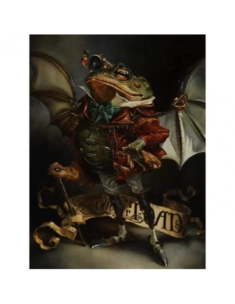 J. Thaddeus Toad ''The Insatiable Mr. Toad'' by Heather Edwards Hand-Signed & Numbered Canvas Artwork – Limited Edition $156....