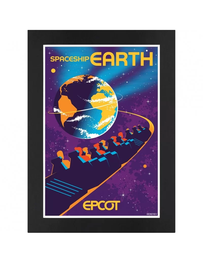 EPCOT Spaceship Earth Matted Print $16.00 HOME DECOR