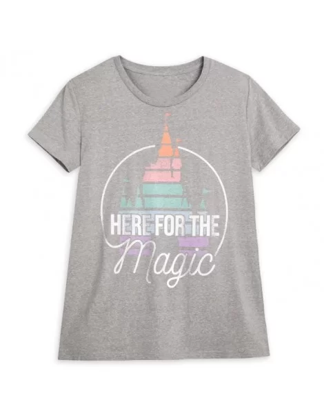 Fantasyland Castle ''Here for the Magic'' T-Shirt for Adults $6.65 MEN