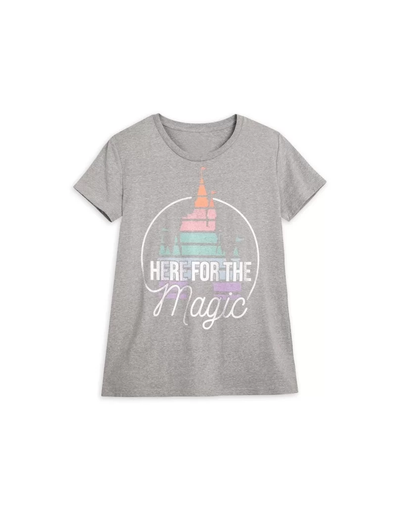 Fantasyland Castle ''Here for the Magic'' T-Shirt for Adults $6.65 MEN
