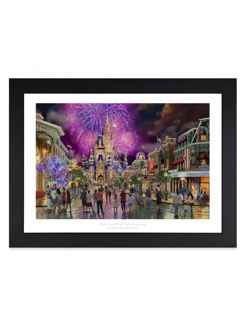 ''Walt Disney World 50th Anniversary'' Framed Limited Edition on Paper by Thomas Kinkade Studios $155.69 HOME DECOR