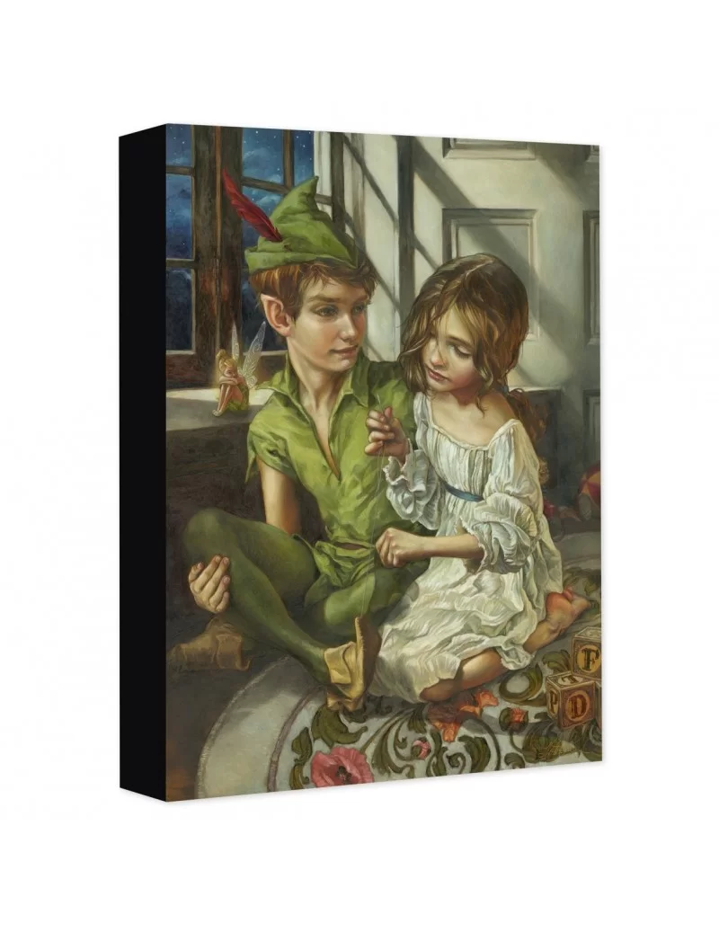 Peter Pan and Wendy ''Sewn to His Shadow'' Giclée on Canvas by Heather Edwards $55.18 COLLECTIBLES