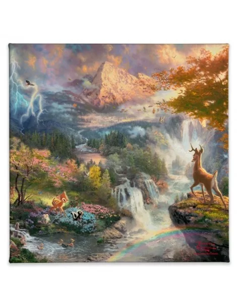 ''Bambi's First Year'' Gallery Wrapped Canvas by Thomas Kinkade Studios $27.28 COLLECTIBLES