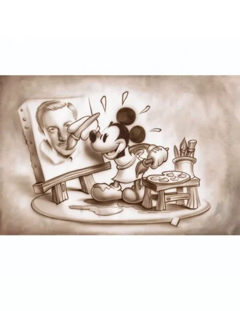 Mickey Mouse ''A Stroke of Genius'' Giclée by Noah $130.00 HOME DECOR