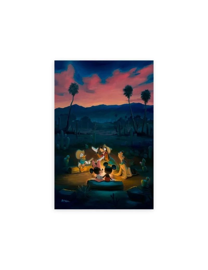 Mickey Mouse and Friends ''Campfire Sing-Along'' Signed Giclée by Rob Kaz – Limited Edition $211.20 COLLECTIBLES