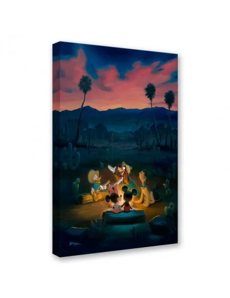 Mickey Mouse and Friends ''Campfire Sing-Along'' Signed Giclée by Rob Kaz – Limited Edition $211.20 COLLECTIBLES