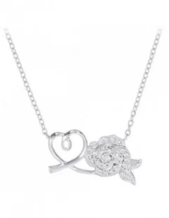 Beauty and the Beast Rose and Heart Necklace $24.96 ADULTS