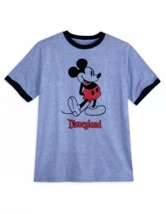 Mickey Mouse Classic Ringer T-Shirt for Adults – Disneyland – Blue $8.18 UNISEX