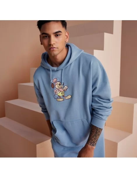 Mickey Mouse Genuine Mousewear Pullover Hoodie for Adults - Blue $12.54 MEN
