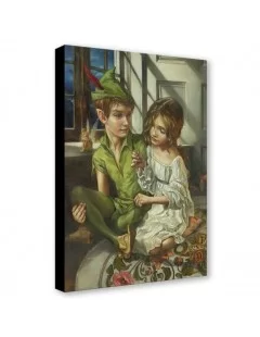 Peter Pan ''Sewn to His Shadow'' by Heather Edwards Hand-Signed & Numbered Canvas Artwork – Limited Edition $144.00 COLLECTIBLES