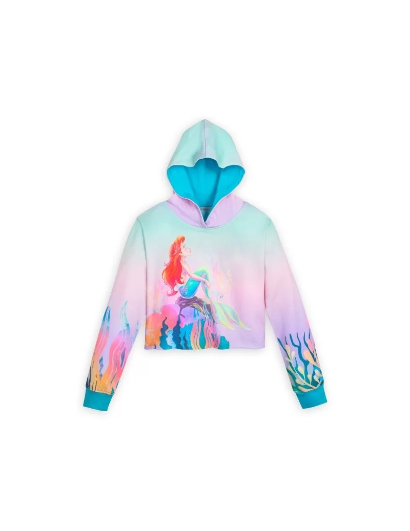 Ariel Semi-Cropped Pullover Hoodie for Kids – The Little Mermaid $15.68 GIRLS