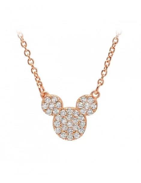 Mickey Mouse Icon Necklace by CRISLU – Rose Gold $25.08 ADULTS