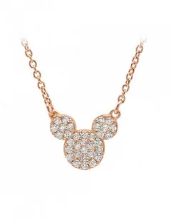 Mickey Mouse Icon Necklace by CRISLU – Rose Gold $25.08 ADULTS