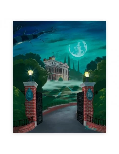 ''Welcome to The Haunted Mansion'' Signed Giclée by Michael Provenza – Limited Edition $162.80 COLLECTIBLES