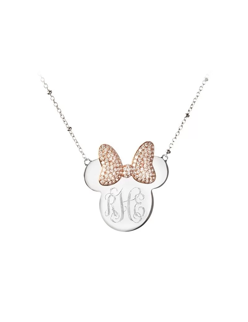 Minnie Mouse Monogram Necklace by Rebecca Hook – Personalizable $42.12 ADULTS