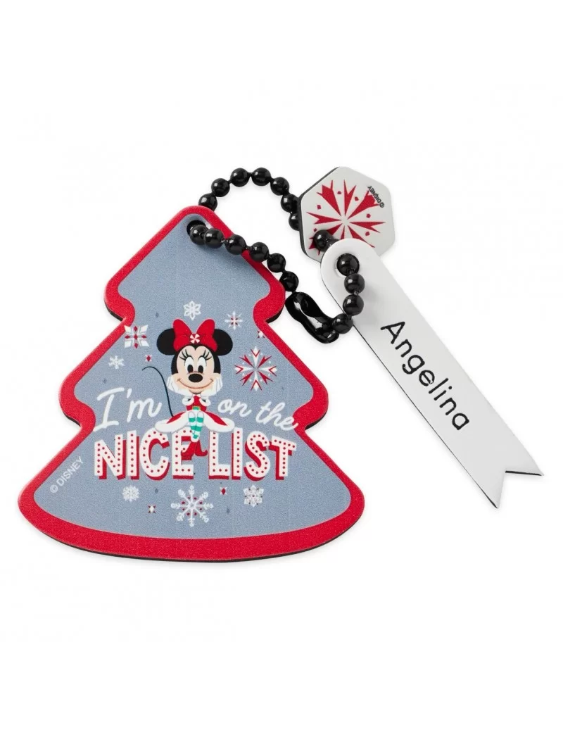Minnie Mouse Tree Bag Tag by Leather Treaty – Personalized $4.30 KIDS