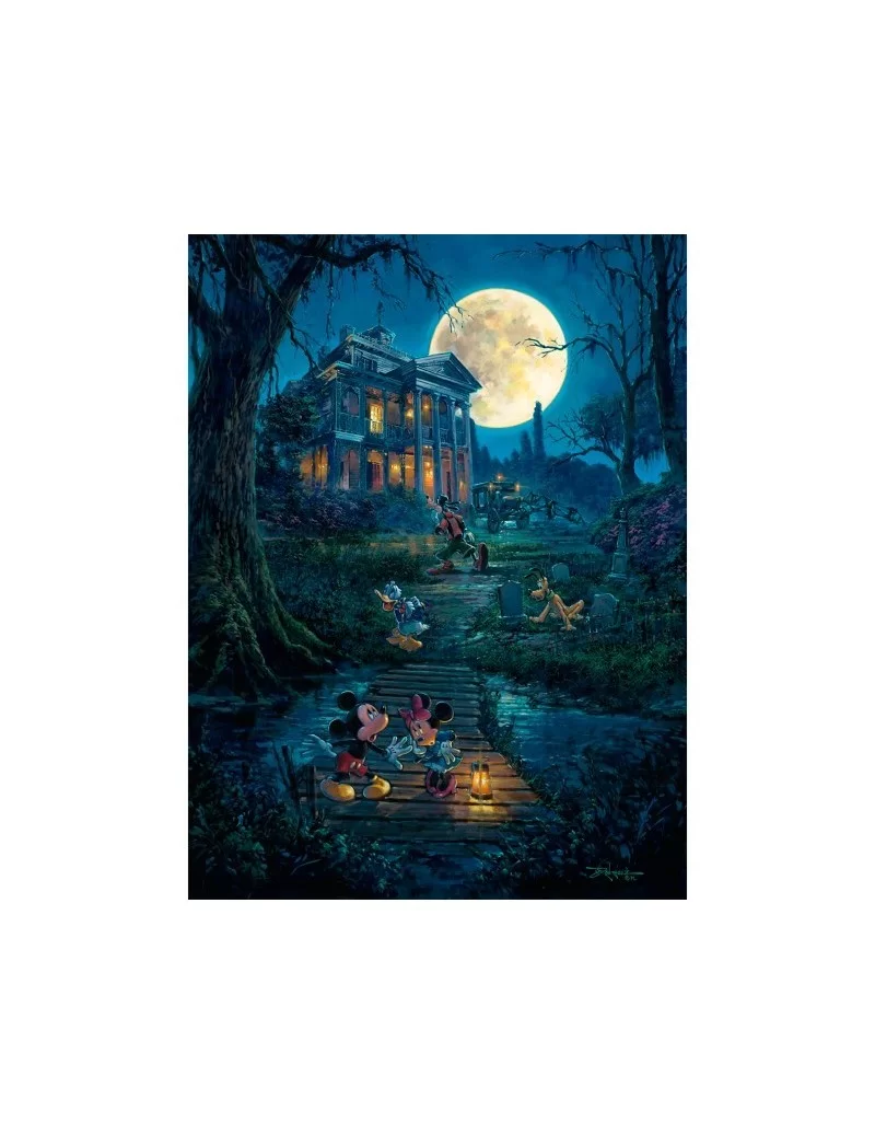 Mickey Mouse at The Haunted Mansion ''A Haunting Moon Rises'' by Rodel Gonzalez Canvas Artwork – Limited Edition $51.60 HOME ...