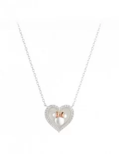 Minnie Mouse Mother of Pearl Heart Necklace $10.36 ADULTS