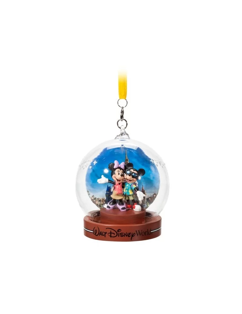 Mickey and Minnie Mouse Glass Dome Ornament – Walt Disney World $9.28 HOME DECOR