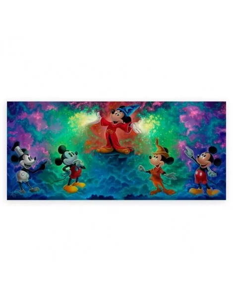 Mickey Mouse ''Mickey's Colorful History'' by Jared Franco Hand-Signed & Numbered Canvas Artwork – Limited Edition $158.40 CO...