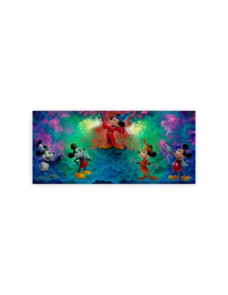 Mickey Mouse ''Mickey's Colorful History'' by Jared Franco Hand-Signed & Numbered Canvas Artwork – Limited Edition $158.40 CO...