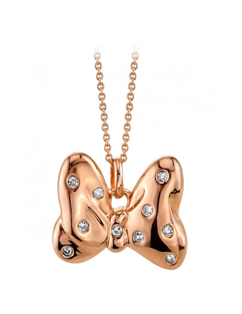 Minnie Mouse Bow Diamond Pendant Necklace – Rose Gold $62.30 ADULTS