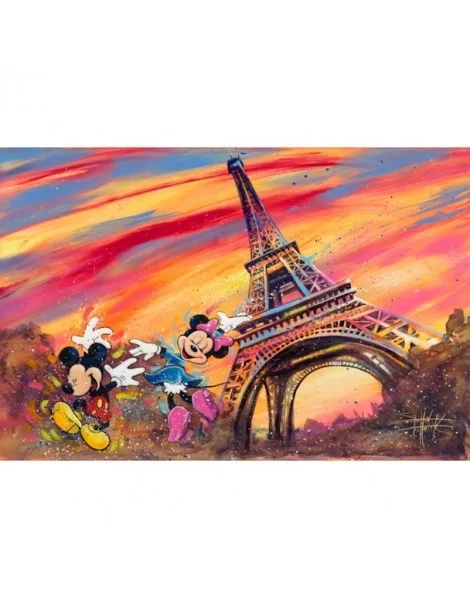 Mickey and Minnie Mouse ''Dancing Across Paris'' by Stephen Fishwick Canvas Artwork – Limited Edition $43.20 HOME DECOR