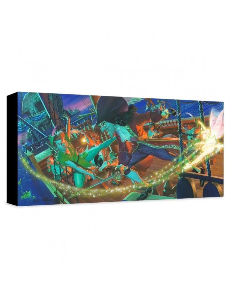Peter Pan ''Clash for Neverland'' Giclée on Canvas by Alex Ross – Limited Edition $45.60 HOME DECOR