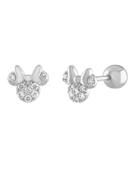 Minnie Mouse Icon White Gold Earrings by Rebecca Hook $66.60 ADULTS