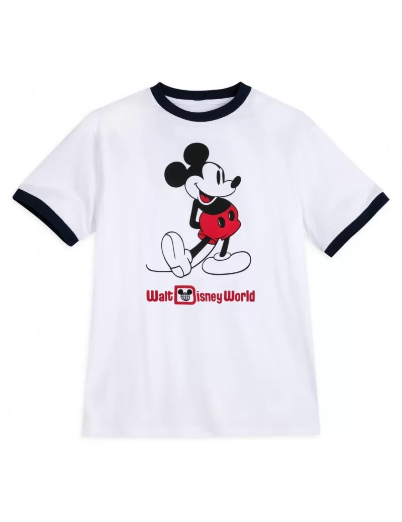 Mickey Mouse Classic Ringer T-Shirt for Adults – Walt Disney World – White $11.35 MEN