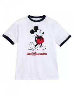 Mickey Mouse Classic Ringer T-Shirt for Adults – Walt Disney World – White $11.35 MEN
