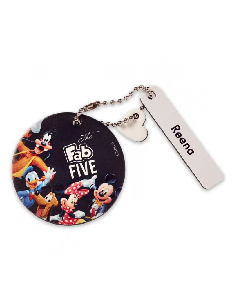 Mickey Mouse and Friends Round Leather Bag Tag – Personalizable $3.35 ADULTS