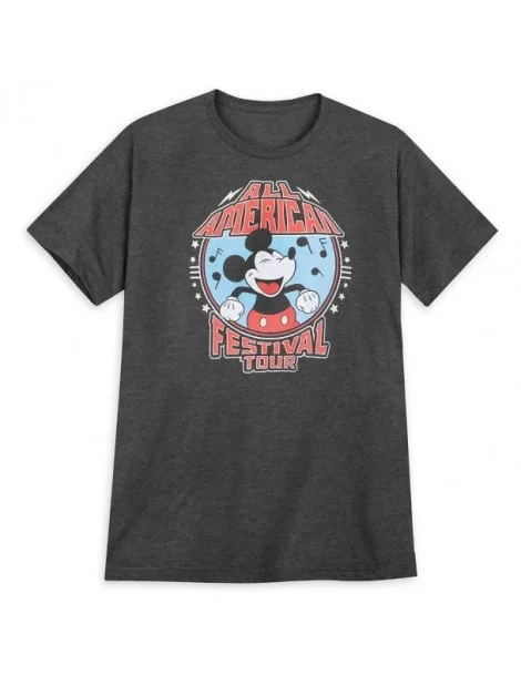 Mickey Mouse All American Festival Tour T-Shirt for Adults $8.64 WOMEN