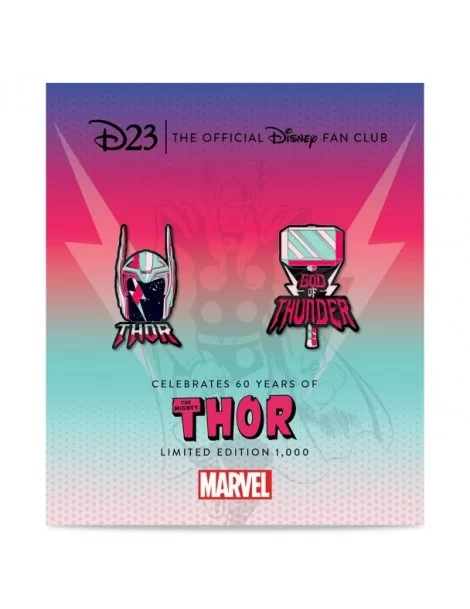 D23-Exclusive Marvel's Thor 60th Anniversary Pin Set $4.47 COLLECTIBLES