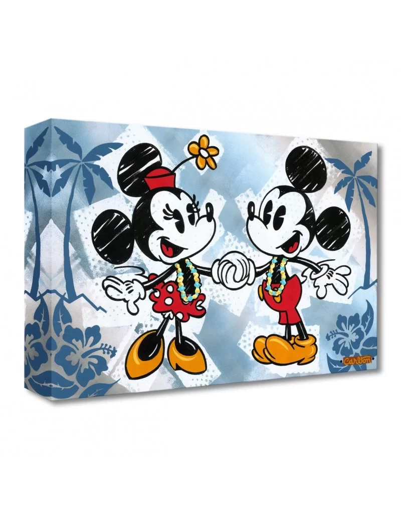 Mickey and Minnie Mouse ''This is Bliss'' Giclée on Canvas by Trevor Carlton – Limited Edition $57.60 COLLECTIBLES