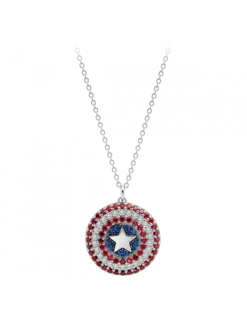 Captain America Shield Pendant Necklace by CRISLU $45.60 ADULTS