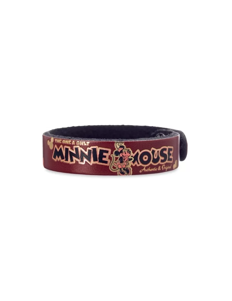 Minnie Mouse Icon Leather Bracelet – Personalizable $4.40 ADULTS