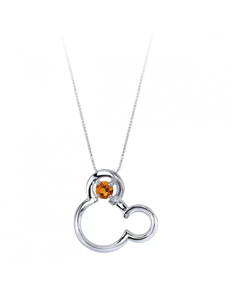 Mickey Mouse November Birthstone Necklace for Women – Citrine $21.41 ADULTS